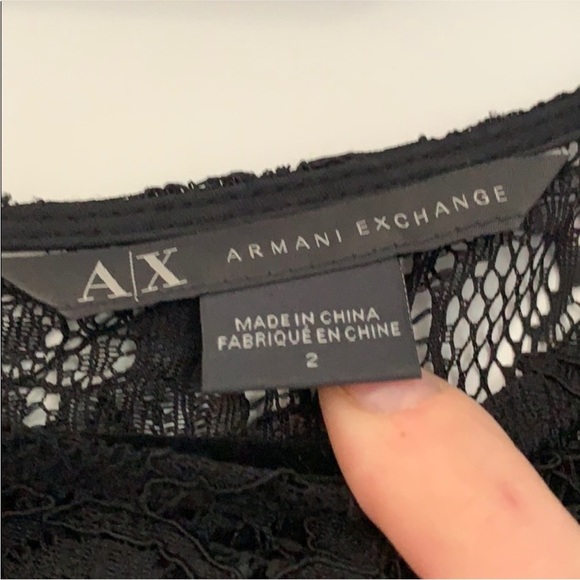 ARMANI EXCHANGE Lace Overlay Cocktail Dress - Picture 4 of 7
